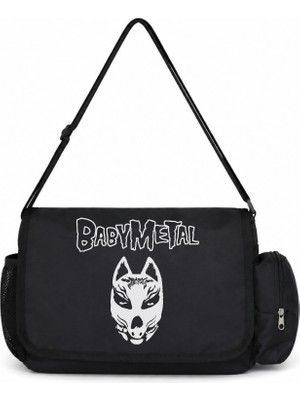 Sevbano Babymetal Rock Metal Müzik Grubu Baskılı Unisex Okul, Spor, Ofis Çok Amaçlı Postacı Çantası