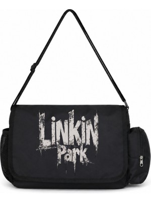 Sevbano Linkin Park Rock Metal Müzik Grubu Baskılı Unisex Okul, Spor, Ofis Çok Amaçlı Postacı Çantası