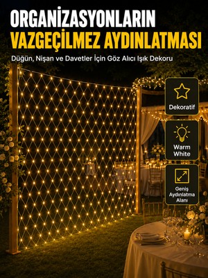 Fiberliz Dekoratif Ağ LED Işık ile Organizasyonlarınıza Masalsı Atmosfer