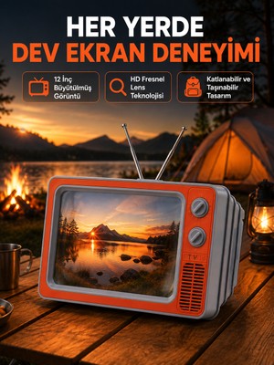 Fiberliz Mobil Telefon Ekran Büyütücü 12 Inç Fresnel Lens Göz Konforu Sağlayan Taşınabilir
