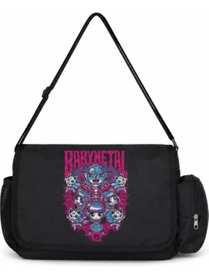 Sevbano Babymetal Rock Metal Müzik Grubu Baskılı Unisex Okul, Spor, Ofis Çok Amaçlı Postacı Çantası