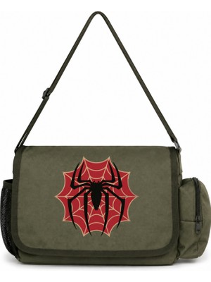 Sevbano Spider-Man Örümcek Adam Film Kahramanı Baskılı Unisex Okul, Spor, Ofis Çok Amaçlı Postacı Çantası