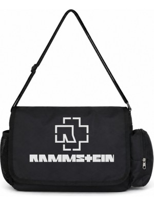 Sevbano Rammstein Rock Metal Müzik Grubu Baskılı Unisex Okul,spor,ofis Çok Amaçlı Postacı Çantası