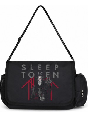 Sevbano Sleep Token Rock Metal Müzik Grubu Baskılı Unisex Okul, Spor, Ofis Çok Amaçlı Postacı Çantası