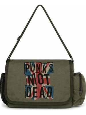 Sevbano Sex Pistols Rock Metal Müzik Grubu Baskılı Unisex Okul, Spor, Ofis Çok Amaçlı Postacı Çantası