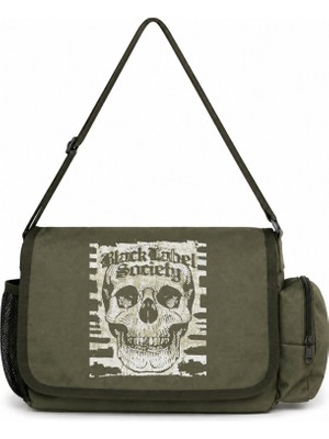 Sevbano Black Label Society Rock Metal Müzik Grubu Baskılı Unisex Okul,spor,ofis Çok Amaçlı Postacı Çantası