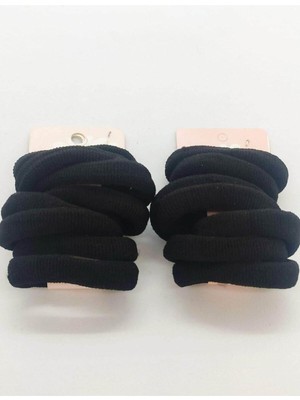 Renas Store Sermet Süs Dünyası Havlu Lastik Toka Iki Kart 16 Adet Siyah
