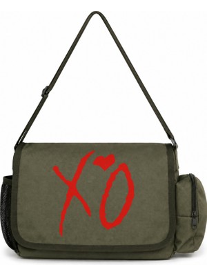 Sevbano The Weeknd Rapper Şarkıcı Baskılı Unisex Okul, Spor, Ofis Çok Amaçlı Postacı Çantası