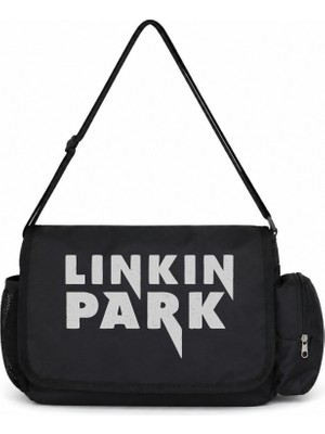 Sevbano Linkin Park Rock Metal Müzik Grubu Baskılı Unisex Okul, Spor, Ofis Çok Amaçlı Postacı Çantası
