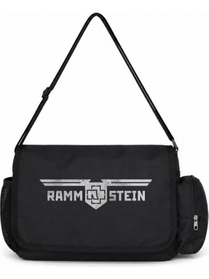Sevbano Rammstein Rock Metal Müzik Grubu Baskılı Unisex Okul,spor,ofis Çok Amaçlı Postacı Çantası
