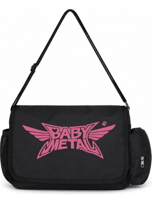 Sevbano Babymetal Rock Metal Müzik Grubu Baskılı Unisex Okul, Spor, Ofis Çok Amaçlı Postacı Çantası
