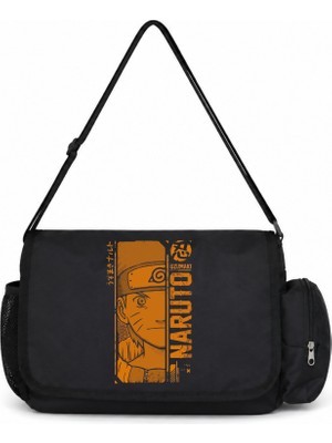Sevbano Naruto Uzumaki Anime Baskılı Unisex Okul, Spor, Ofis Çok Amaçlı Postacı Çantası