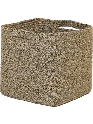 Ocean Home Textile Siyah Kırçıllı Jüt Halat Sepet 30 x 30 x 30 cm