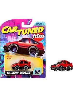 Cartuned Jdm Seri 2 1985-87 Sprinter Trueno Gt-Apex AE86, Siyah Kırmızı, Diecast Metal Oyuncak Araba,