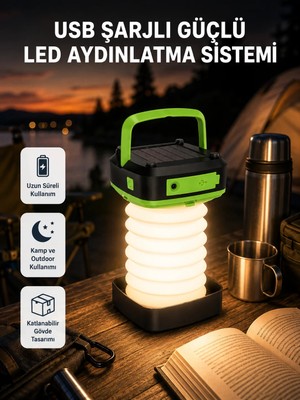 Twin Store Taşınabilir Şarjlı LED Lamba – Dokunmatik Kontrol, Üç Kademeli Işık ve Uzun Ömürlü Pil Performansı