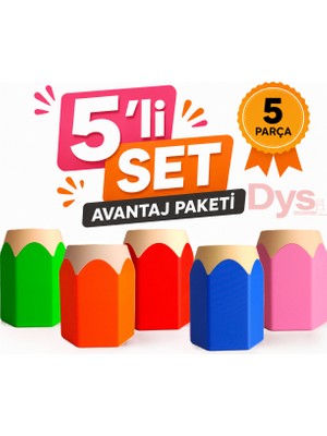 Dys Tasarım Masaüstü Kalemlik Seti (5 Farklı Renk Paketi)