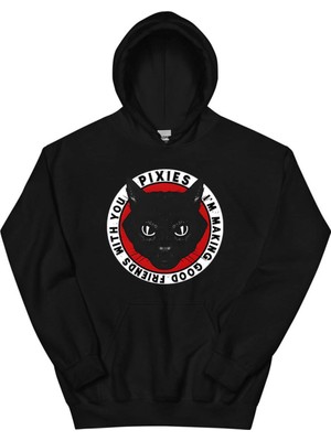Tarzsokak Siyah Unisex Tame Pixies Band Grafik Baskı Rahat Sokak Modası Kad