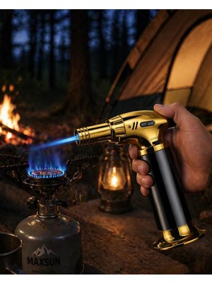 Yavuz Group Doldurulabilir Pürmüz Çakmak Alev Ayarlı Mutfak Barbekü Torch
