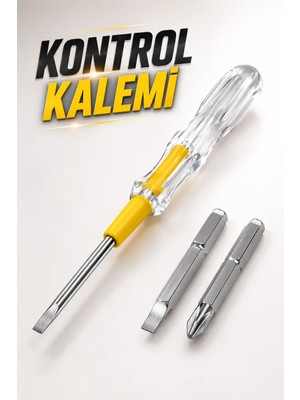 Yavuz Group Test Cihazı Kontrol Kalemi Çift Başlıklı Şeffaf Elektrik Testi