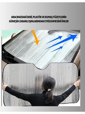 Yavuz Group Metalize Reflektörlü Katlanabilir Araç Güneşliği – Yüksek Performanslı Isı ve Uv Koruması