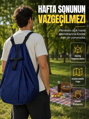 Yavuz Group Kamp Seyahat Spor ve Piknik Için Geniş Hacimli Katlanabilir Omuz Çantası