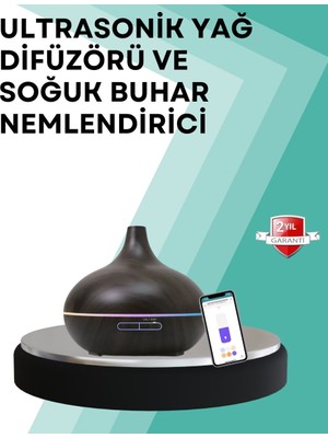 Ankaverse Büyük Su Hazneli Ultrasonik Difüzör ve Oda Nemlendirici