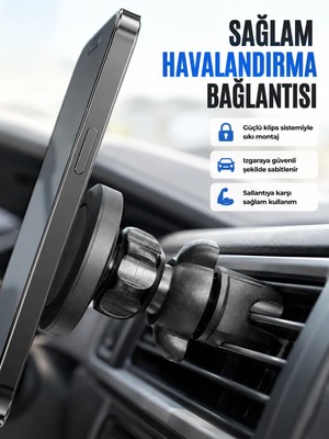 Vuralsin38 Araç Havalandırma Izgarası Için Mıknatıslı Telefon Tutucu Stand