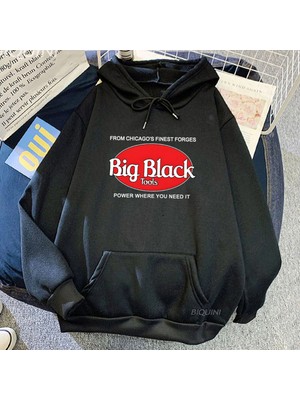 Tarzsokak Siyah Unisex Grafik Giysi Bant Siyah Ağır Zihinsel Streetwear Hip Hop Rah