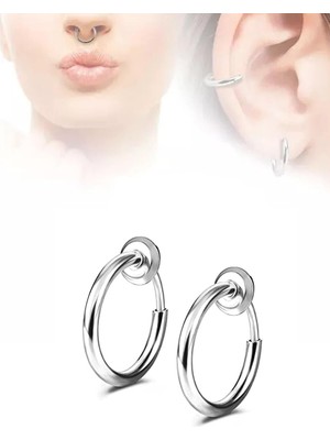 Ozka Concept Cerrahi Çelik Septum,kıkırdak,dudak,kulak Piercing 2 Adet, Gümüş