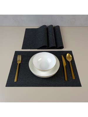 Ozka Concept Maxstyle Shine Black 4 Parça Amerikan Servis 30X45 cm