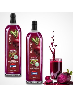 Ozka Concept Hanzade Bitkisel Pancar Kvass Fermente Kırmızı Pancar Içeren Kür 1 Litre x 2 Adet Cam Şişe
