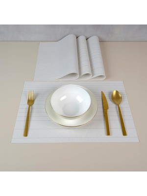 Ozka Concept Maxstyle Stripe Cotton 4 Parça Amerikan Servis 30X45 cm