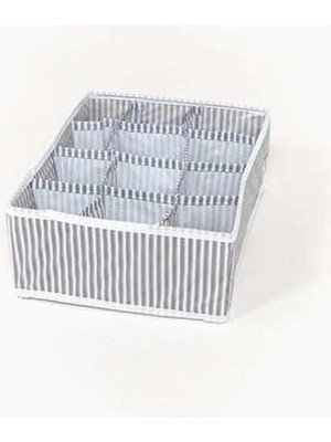 Ozka Concept Promosyonca Çekmece Içi Düzenleyici, 12 Bölmeli, Çizgili Desen, 31X25X12 Cm, Çorap Iç Çamaşırı O