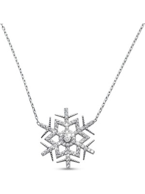 AngelViva 925 Ayar Gümüş Zirkon Taşlı Kartanesi Kadın Kolyesi (Gold & Silver Seçenekli)