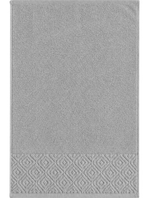 Universal El Yüz Havlusu 50X90 cm %100 Pamuk Kısmi Kadife  Quadro Gri
