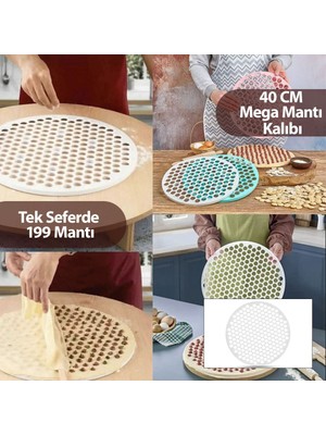 Runaway 40 cm Plastik Mega Mantı Kalıbı 199 Parça Kapasiteli