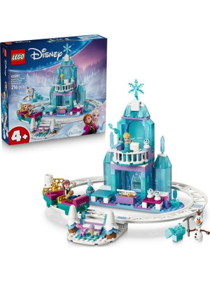 TeknoKapsül LEGO Disney Princess Karlar Ülkesi Elsa'nın Buz Şatosu ve Kar Kızağı Macerası 43281 – 4 Yaş ve Üzeri Çocuklar Için Elsa, Anna ve Olaf Karakterleri Içeren Oyuncak Yapım Seti, Hediye Fikri (216 Parça)