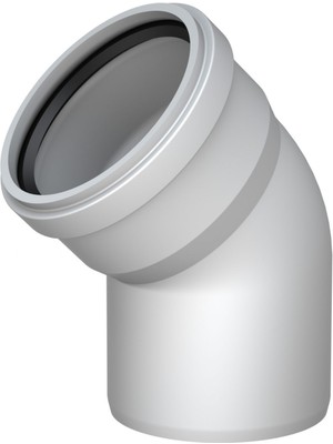 TeknoKapsül Pvc Atık Su Borusu 45 Derece 110 mm 10 Adet
