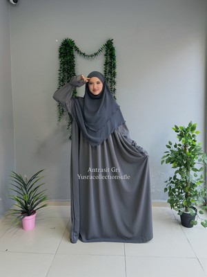 Yüsra Collection Erva Abaya ve Kısa Sufle 2'li Takım