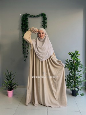 Yüsra Collection Erva Abaya ve Kısa Sufle 2'li Takım