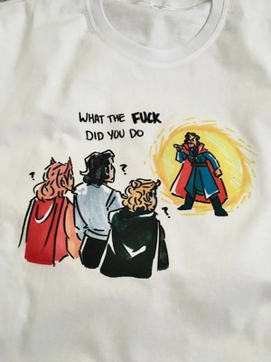 Tarzsokak Unisex Oversize Marvel Doctor Strange , Wanda , Loki Tshirt