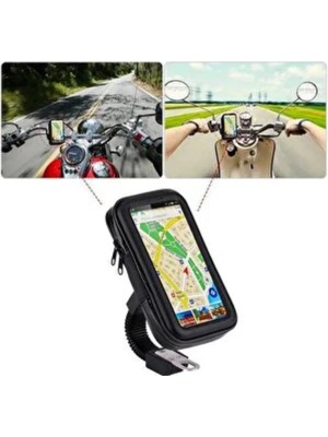 Aparim Su Geçirmez Motosiklet Telefon Tutucu Evrensel Gidon Montaj Navigasyon Standı