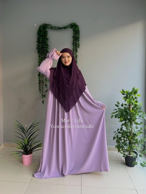 Yüsra Collection Erva Abaya ve Kısa Sufle 2'li Takım