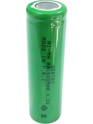 Aslanoğlu Store Sertec - 1.2V 1600 Mah - Aa - Ni-Mh Şarjlı Pil - (Başsız / Flat Head)