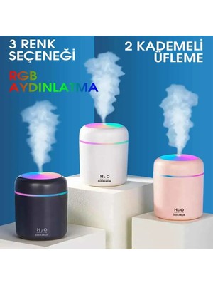 Aslanoğlu Store H2O LED Işıklı Mini Oda Hava Nemlendirici