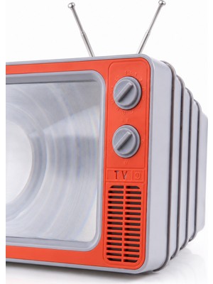Aslanoğlu Store Telefon Için 12 Inç Ekran Büyütücü Retro Televizyon Tasarımı Hd Film Izleme Katlanabilir Stand
