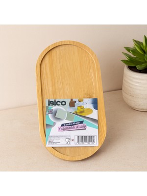 Aslanoğlu Store Oval Bambu Mini Tepsi - Yağdanlık Altlık 12 x 23.3 x 0.8 cm