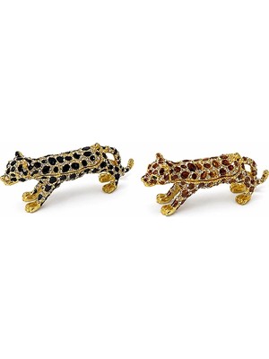 Aslanoğlu Store Swaroski Taşlı Leopar Figürü Tekli ALK5760