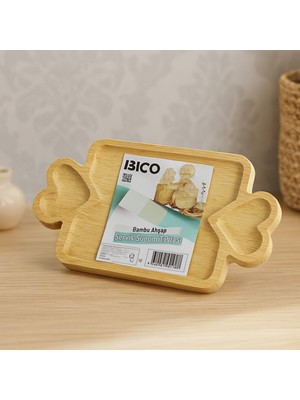 Aslanoğlu Store Bambu Ahşap Servis Tepsisi 25X14 cm - 3 Bölmeli Sunum Tahtası