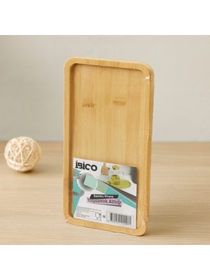 Aslanoğlu Store Bambu Ahşap Dikdörtgen Mini Tepsi 12 x 23.4 x 0.8 cm